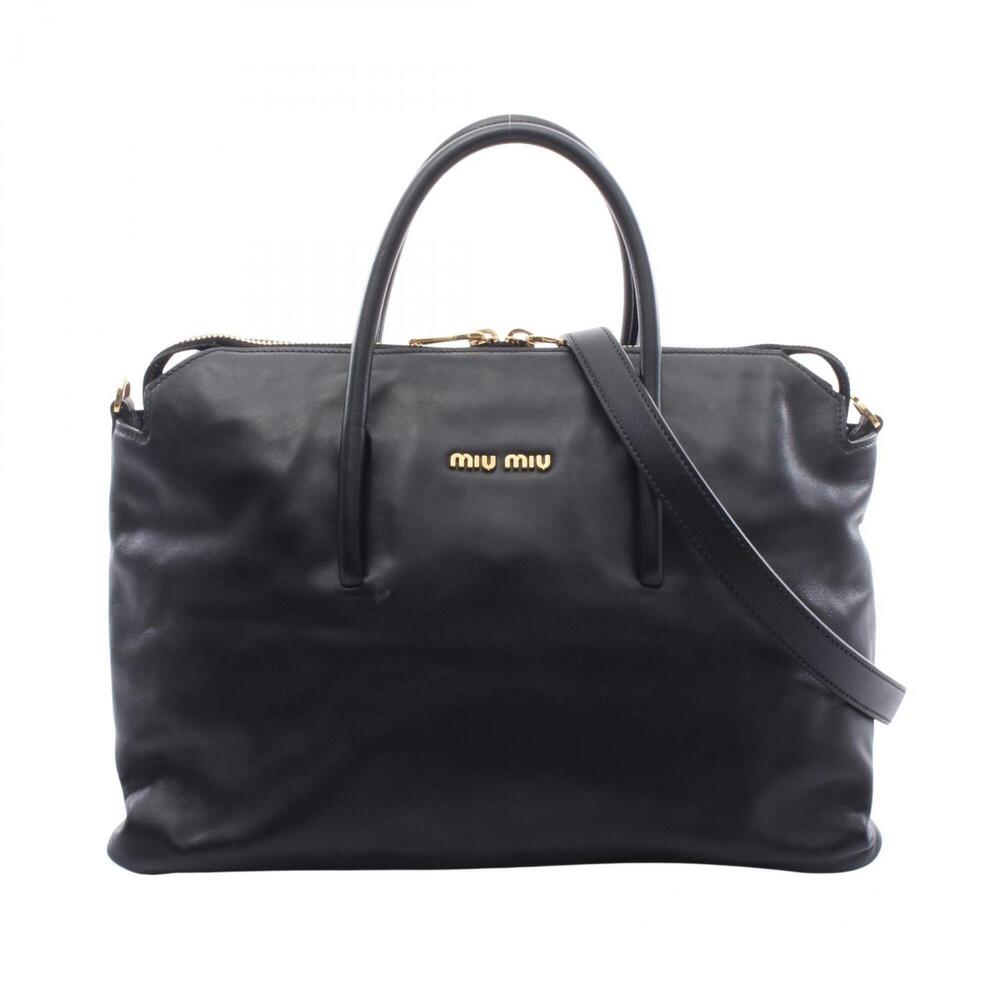 Miu Miu Miu 2-Way Handbag, Leather, Women's, Black
